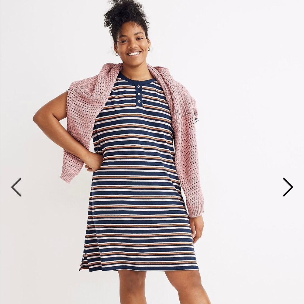 Madewell striped Henley dress